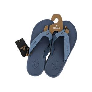 Olukai Ki'i sandals men's 13 Blue Beach Lightweight Water Ready Flips Flops